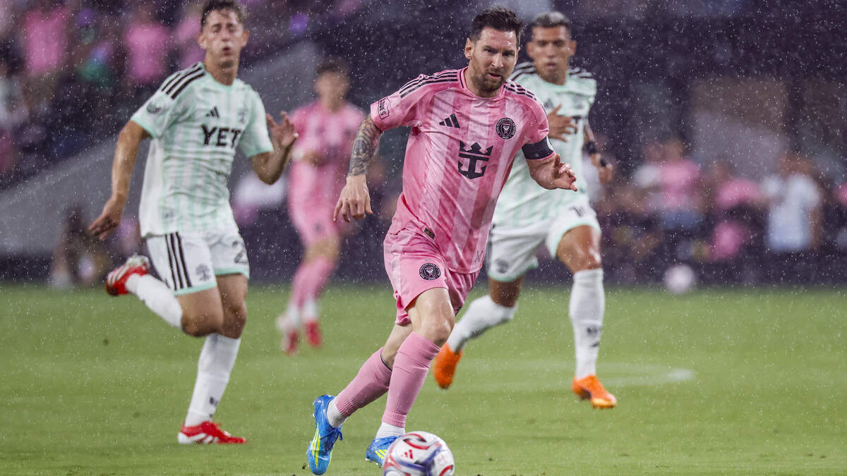 Inter Miami CF forward Lionel Messi (10) kicks the ball during the MLS match against Austin FC at Nu Stadium in Miami Freedom Park on Saturday, April 4, 2026, in Miami, Florida. Inter Miami CF forward Lionel Messi (10) kicks the ball during the MLS match against Austin FC at Nu Stadium in Miami Freedom Park on Saturday, April 4, 2026, in Miami, Florida.